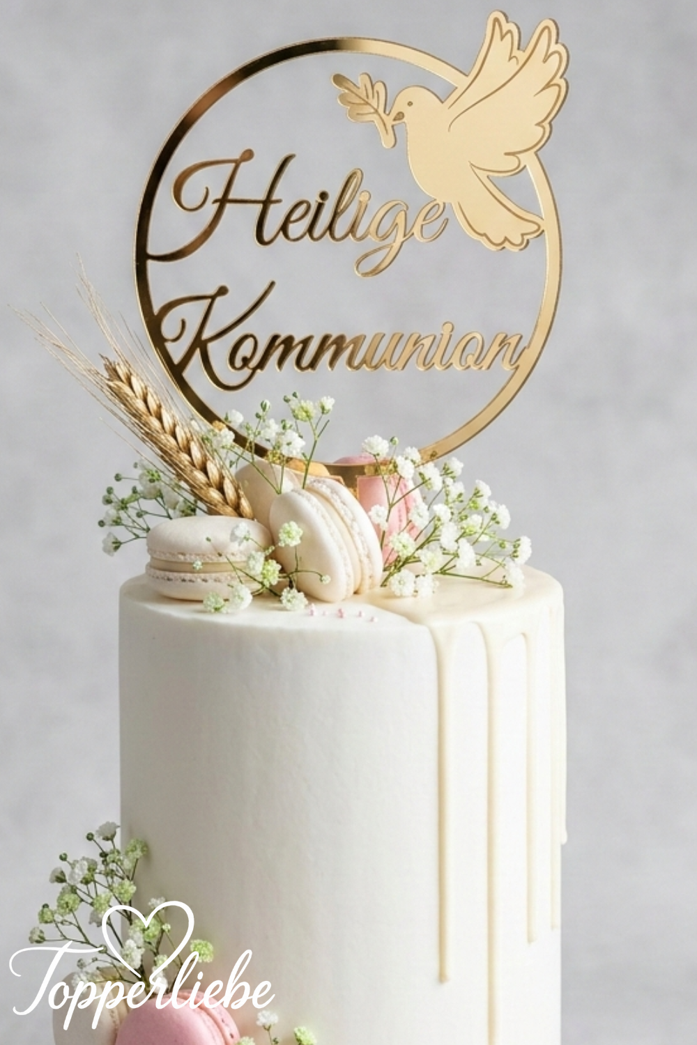 Runde Tortendeko Heilige Kommunion für Erstkommunion Feier