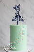 Happy Birthday Topper mit Giraffe auf grünem Kuchen – liebevolle Tortendeko von Topperliebe