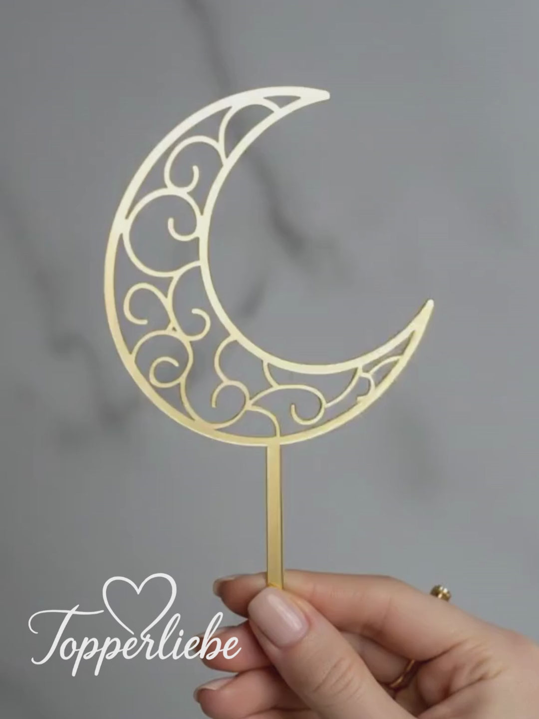 Cake Topper Halbmond auf Torte – Eid Mubarak Ramadan Tortendekoration