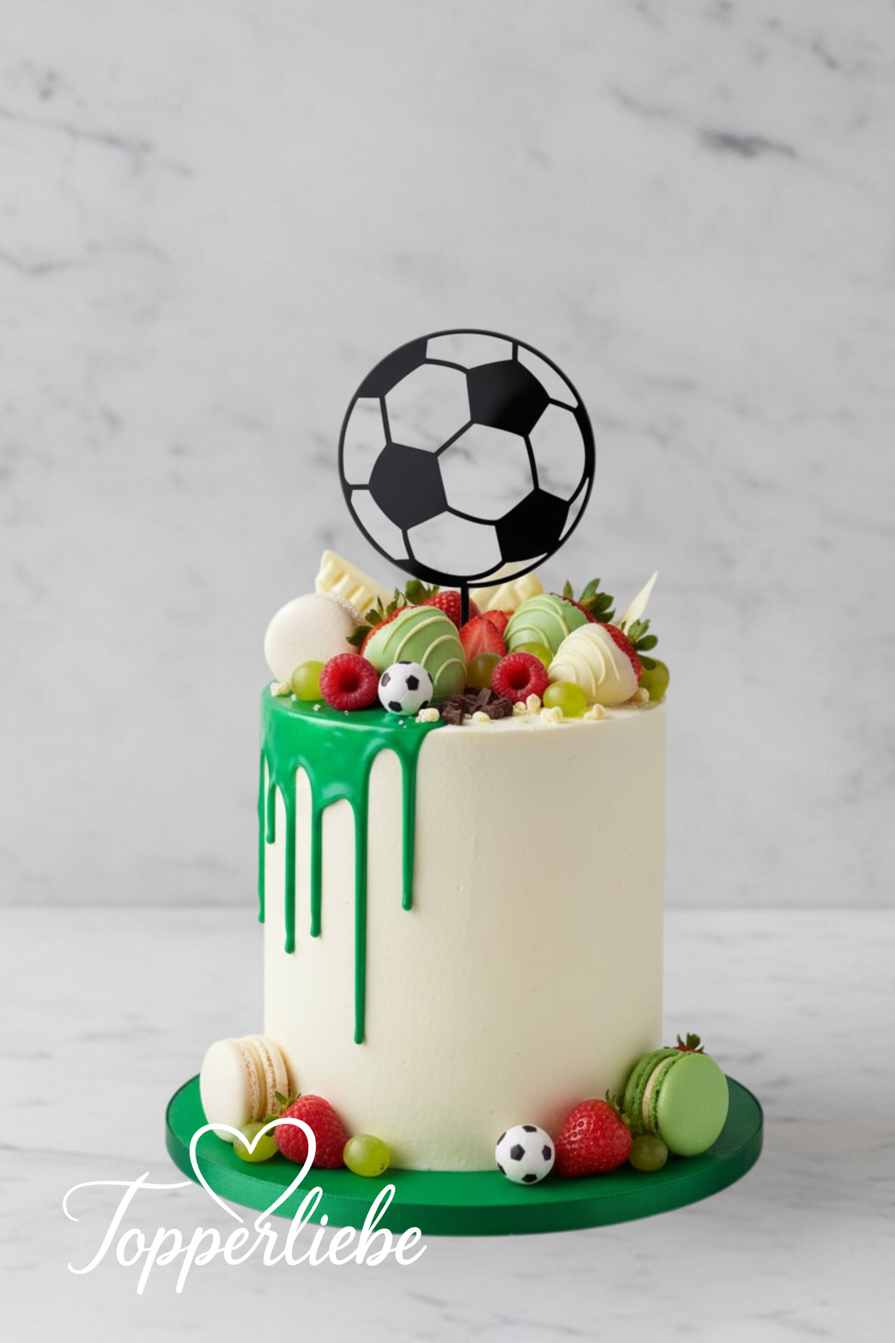 Fußball Torten Topper – sportliches Design für Jungengeburtstag oder Fußballparty