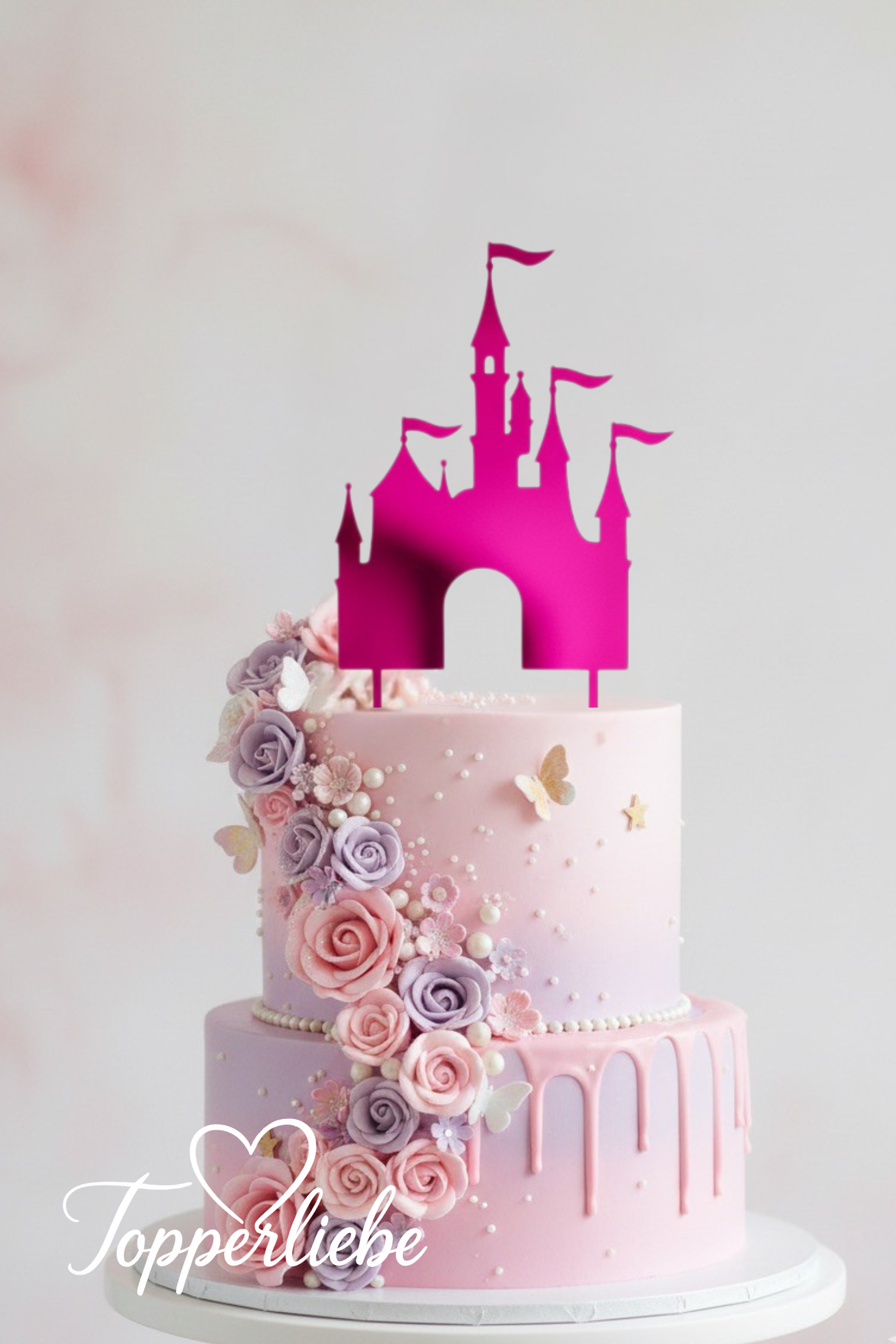 Torten Topper Schloss – märchenhafte Tortendekoration für Prinzessinnen und Kindergeburtstage von Topperliebe